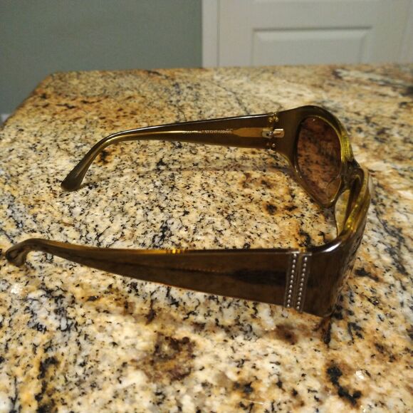 Nicole Miller Women's Versailles 57 17 130 Green Brown Sunglasses Rectangle - Picture 11 of 14